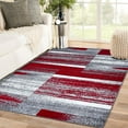 thumbnail image 2 of Luxe Weavers Art Deco Abstract Geometric Red 5x7 Area Rug for Living Rooms, 2 of 9