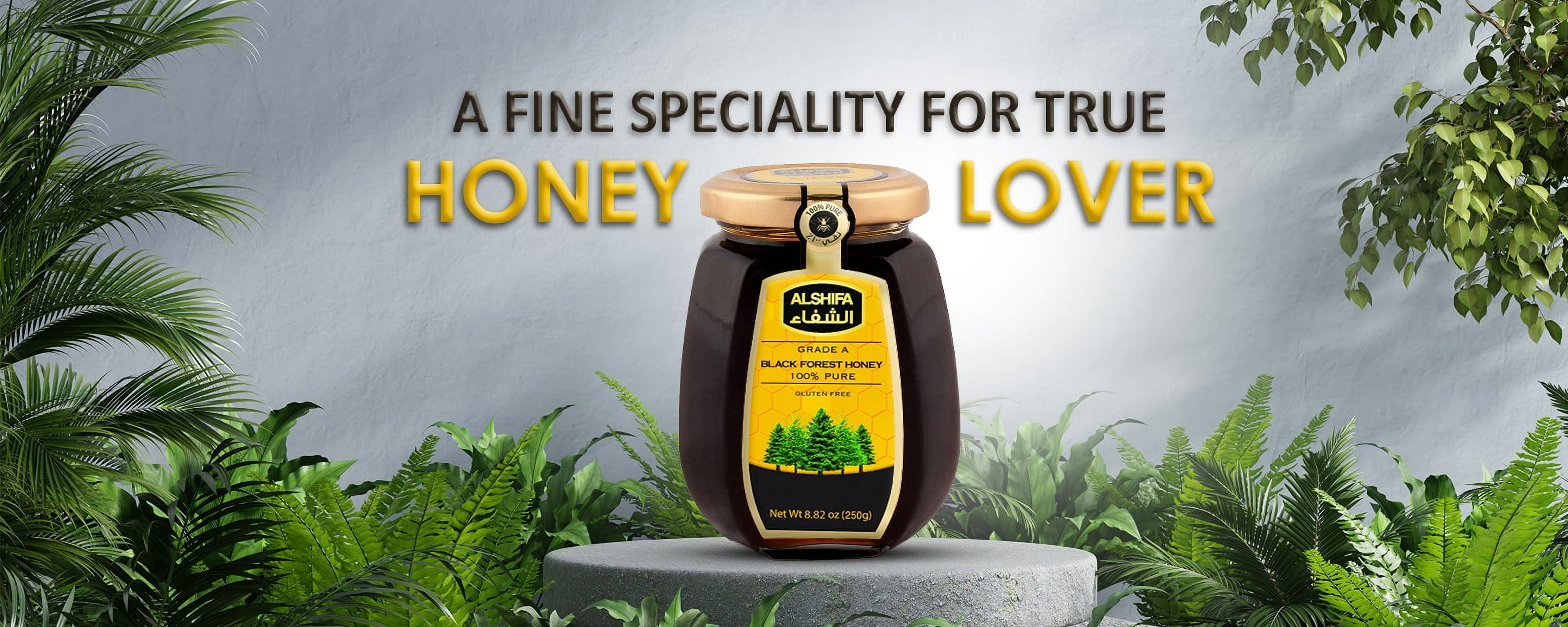 ALSHIFA Black Forest Honey 17.63oz (500g) | Pack of 1 | Multi-floral Honey | Unique Taste Sweetener | Healthy & Rich in Nutrients | No Added Sugar | Glass Bottle