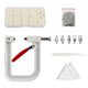 thumbnail image 3 of Juego de herramientas de máquina de ajuste de perlas de joyería, herramienta de ajuste de perlas de manual Cabezales de clavos portátiles Blanco y Beige Macarena Máquina de ajuste de perlas, 3 of 8