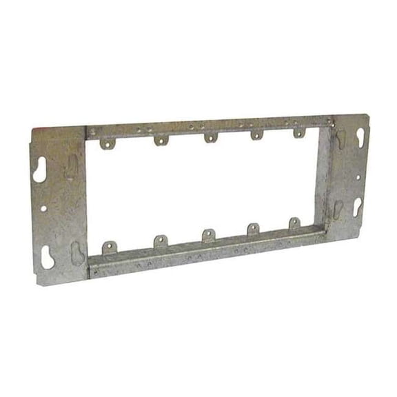 Raco Box Cover, Square Box Type, 5 Gang, Galvanized Steel, Blank Cover Type 824