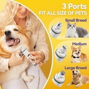 Nail Grinder, Silent Nail Grinder for Dogs, Safe Dog Nail Trimmer with Dual LED Light & 3 Speeds, Quiet Electric Pet Nail File for Calm Grooming, USB Rechargeable, for Small Medium Large Pet