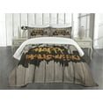 thumbnail image 3 of Ambesonne Halloween Quilted Bedspread Set 3 Pcs, Words Bats Art, Queen Size, Multicolor, 3 of 5