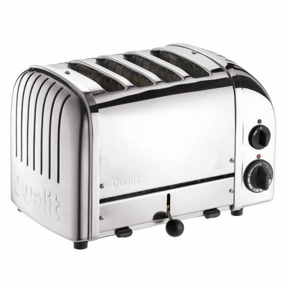Cadco CTS-4(220) 4-Slot Commercial Pop-Up Toaster with 1" Product Opening, Stainless Steel, 220v, NSF, For Commercial Use, 10.35 lbs