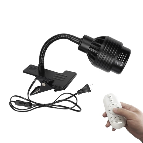 KAYYELAMP Remote Control Clip Mount Spot Light Flexible Angle Adjustment Dimmable Focus Lighting 9.8 Feet Plug in Cable Black Vintage Design for Background Rental House
