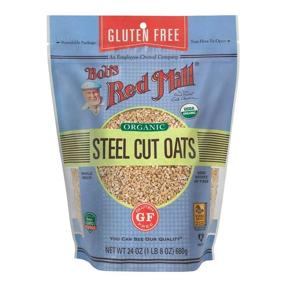 Bob's Red Mill Organic Steel Cut Oats Gluten Free 24 oz Pack of 4