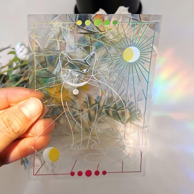 Rainbow Prism Stickers Light Catcher PVC Window Decal Home Decor (RPS088) DQrwqpou Libre de BPA