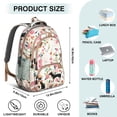 thumbnail image 5 of Chihuahua and Flower Backpack for School,Cute School Bag,Schoolbag with Adjustable Shoulder Straps & Padded Back,16.9 Inch, 5 of 5