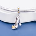 thumbnail image 4 of 925 Sterling Silver Two Tone High Heel Dangle Charm For Bracelet Charms Bangle Pendant Jewelry, 4 of 5