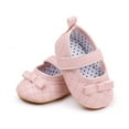 thumbnail image 5 of nvzhuang Baby Girl Dress Shoes Bowknot Mary Jane Flats Quilted Crib Shoes with Non-Slip Rubber Sole, 5 of 9