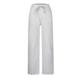 thumbnail image 4 of Byworldtasic Womens Jeans Drawstring Jeans Women Mid Rise Y2k Boyfriend Baggy Wide Leg Jeans Casual Denim Trousers Pants White, 4 of 6
