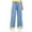 zd-Light Blue, variant on breaise Girls Cute Wide Leg Flared Jeans Kids Oversized Elastic Waist Denim Pants Y2K Boyfriend Skater Streetwear Pants with Pockets