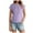 Purple, variant on Spring Tops for Women Women's Summer Short Sleeved T Shirt Solid Color Covered Sleeve Top Loose Fitting Pajamas Women Womens Zipper Tops Fall Finds V Neck T Shirts for Loose Fit Short Sleeve Gray XXL