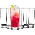 thumbnail image 1 of IGUOHAO 6 Pack Unique Octagonal Highball Glasses Drink Glasses, 11 Ounce Clear Glass Cup Tumbler Beverage Set, 1 of 5