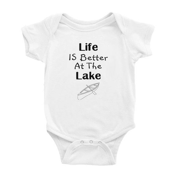 Life is Better at The Lake Cute Baby Clothes Bodysuits Boy Girl Unisex