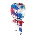 thumbnail image 4 of 250th Anniversary Independence Day Scrub Cap for Women, Patriotic Working Hat with Ponytail Holder and Buttons, Dust-Proof Nursing Cap for July 4th #0114 Blue, 4 of 6