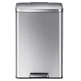 thumbnail image 2 of EKO Madison Brushed Stainless Steel 13.2 Gallon Step Trash Can, Fingerprint Resistant Kitchen Trash Can, 2 of 10