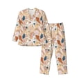 thumbnail image 1 of Balery Tropical Beach Sea Shell Pijama para Hombre de Dos Piezas con Manga Larga, Conjunto de Dormir y Descanso Suave con Bolsillos-Medium, 1 of 7