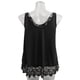 thumbnail image 4 of Camiseta De Mujer Con Dobladillo De Encaje De Punto Negro, 4 of 9