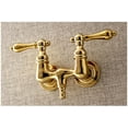 thumbnail image 5 of Kingston Brass AE31T2 Aqua Vintage 3-3/8 Inch Wall Mount Tub Faucet, Polished Brass, 5 of 7