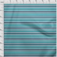 thumbnail image 3 of oneOone Tissu Popeline de Coton Rayures Horizontales Tissu Imprimé au Mètre 56 Pouces de Large, 3 of 4