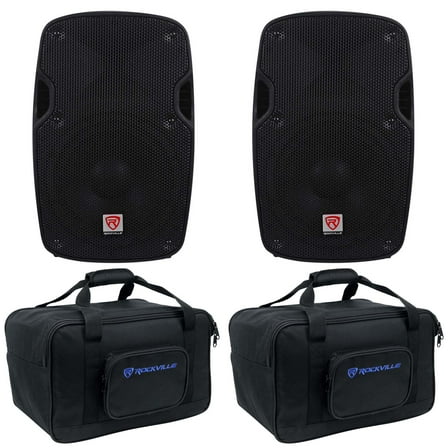 (2) Rockville SPG84 8" 800w DJ PA Speakers Lightweight Cabinets 4-Ohm bags