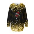 thumbnail image 4 of Pisexur Robe de Noël pour Femmes Mode Imprimé Verres de Vin Rouge Robe de Fête Décontractée à Manches Longues avec Capuche Robe d'Automne de Noël Mini Robe avec Poches, 4 of 4