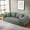 Light Gray, variant on BMMB 83.5"Convertible Sleeper Sofa Bed,Modular Sectional Couch with 2 Pillows,3-Seat Floor Sofa for Living Room,Bedroom,Orange