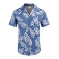 thumbnail image 2 of COOFANDY Mens Hawaiian Shirt Short Sleeve Buttoon Down Shirts Casual Tropical Floral Summer Linen Shirts, 2 of 6