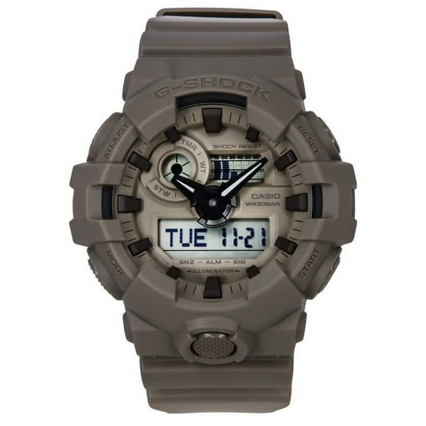 Casio G Shock Natural Color Series Analog Digital Resin Strap Grey Dial Quartz GA 700NC 5A 200M Men s Watch Walmart
