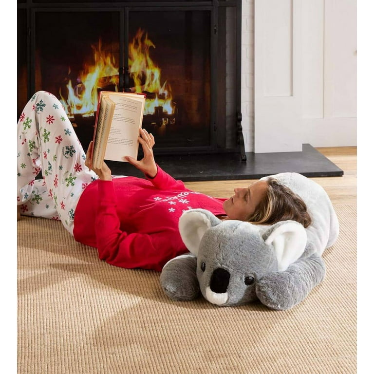 Plow Hearth Koala Bear Oversized Plush Cuddle Animal Body Pillow