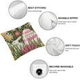 thumbnail image 4 of COMIO Happy Easter Day Colored Eggs Butterfly Flower Spring Blessing Gift Square Throw Waist Pillow Case Decorative Cushion Cover Pillowcase Sofa Lumbar &nbsp;2pc, 4 of 6