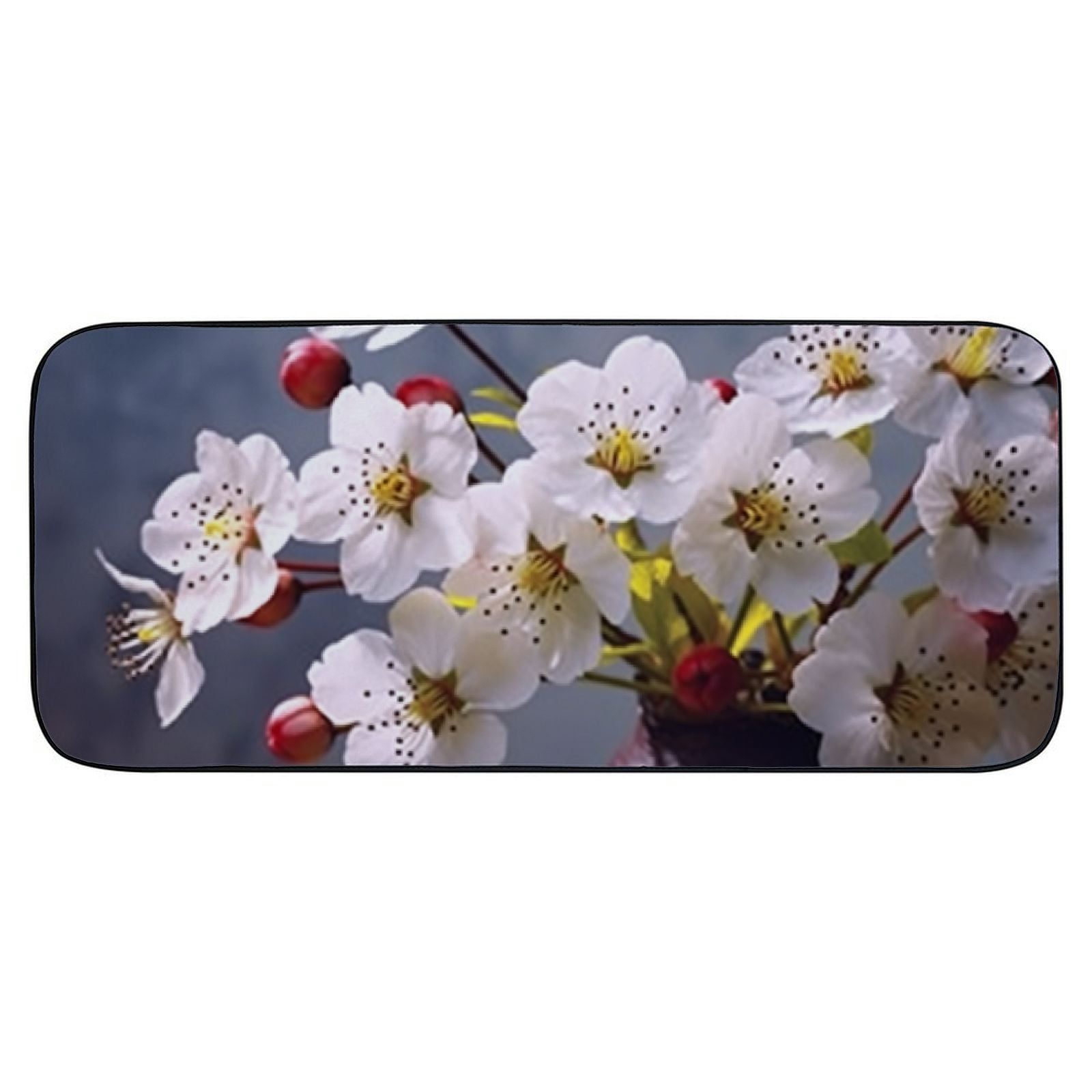 Qinduosi Decorative Door Mat, Door Mat with Non-Slip Rubber Backing, Easy Cleaning, Traps Dirt, for Entry, Patio, Garage - Flower Nature Plant No One Garden 19.68*47.24 in