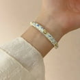 thumbnail image 2 of Cloisonne Bracelet Enamel Blue And White Porcelain Vintage Jewelry, 2 of 2