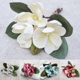 thumbnail image 3 of Simulation Magnolia Fresh-keeping Eye-catching Pretty Table Centerpieces Artificial Flowers Photography Props (White), 3 of 13