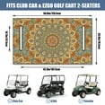thumbnail image 3 of Universal 51" x 31" Golf Cart Seat Protector, Mandala Pattern Microfiber Towel for Front Bench Seats, 3 of 8