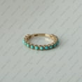 thumbnail image 5 of Round Turquoise Half Eternity Bannd Ring, 925 Sterling Silver Ring, Handmade Fine Jewelry, Prong Setting , December Birthstone, 5 of 5