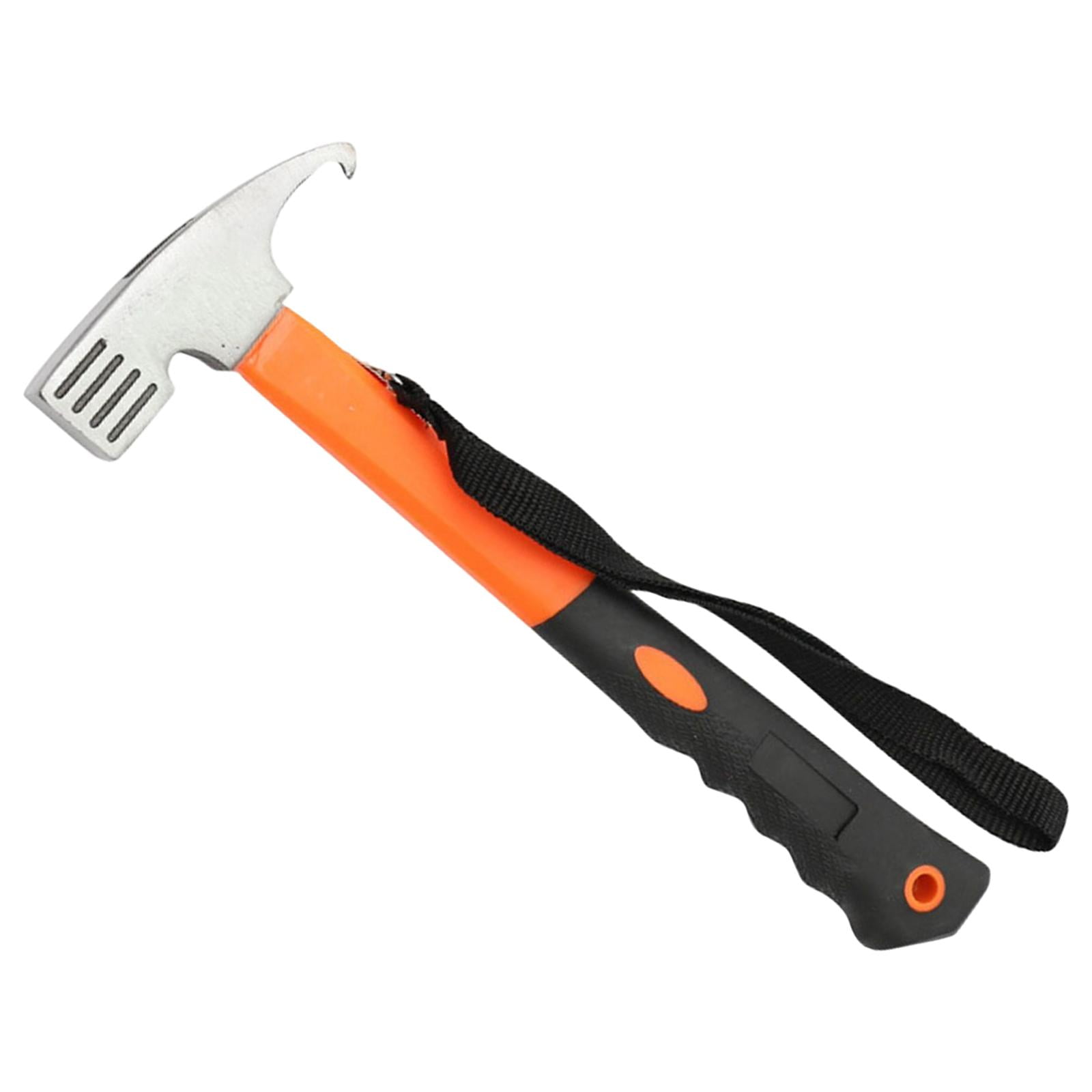Tent Peg Hammer Lightweight Peg Hammer Nai Puller Hammer Driver Orange