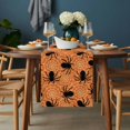 thumbnail image 2 of Halloween Table Runner - 36 Inch Long, Kitchen Dining Table Runner Dresser Scarves, Fall Black Spiderwebs Halloween Orange Webs Farmhouse Decor for Coffee Tables Wedding Party Banquet, 2 of 8