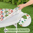 thumbnail image 5 of White Christmas Gnome Pattern Round Fitted Tablecloth with Elastic Edge,Dining Table Cover Waterproof,Outdoor Round Tablecloth for Camping,Dining,Indoor and Outdoor, 5 of 7
