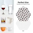thumbnail image 6 of Honeii Poodle Dog print Leather Coaster Set of 4, ideal for safeguarding your furniture from drinks spills and effortless cleanup-Hexagon, 6 of 6