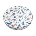 thumbnail image 1 of Disketp Undersea Animals Funda Redonda para Taburete, Funda de Cojín para Silla de Bar Suave y Elástica-12 inch, 1 of 7
