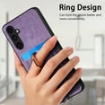 thumbnail image 4 of Nalacover 2-in-1 Magnetic Case for Samsung Galaxy A34 5G, Back Wallet Case with Detachable Card Holder Ring Stand Cover for Samsung Galaxy A34 5G, Vintage PU Leather Shockproof Case - Purple, 4 of 10