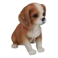 thumbnail image 3 of Adorable Tricolor Cavalier King Charles Spaniel Puppy Dog Breed Figurine 6"L, 3 of 9