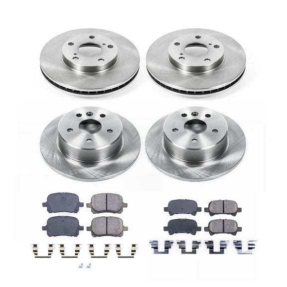 Ultimate Brakes Front and Rear Ceramic Brake Pad and Rotor Kit with Hardware WM81167