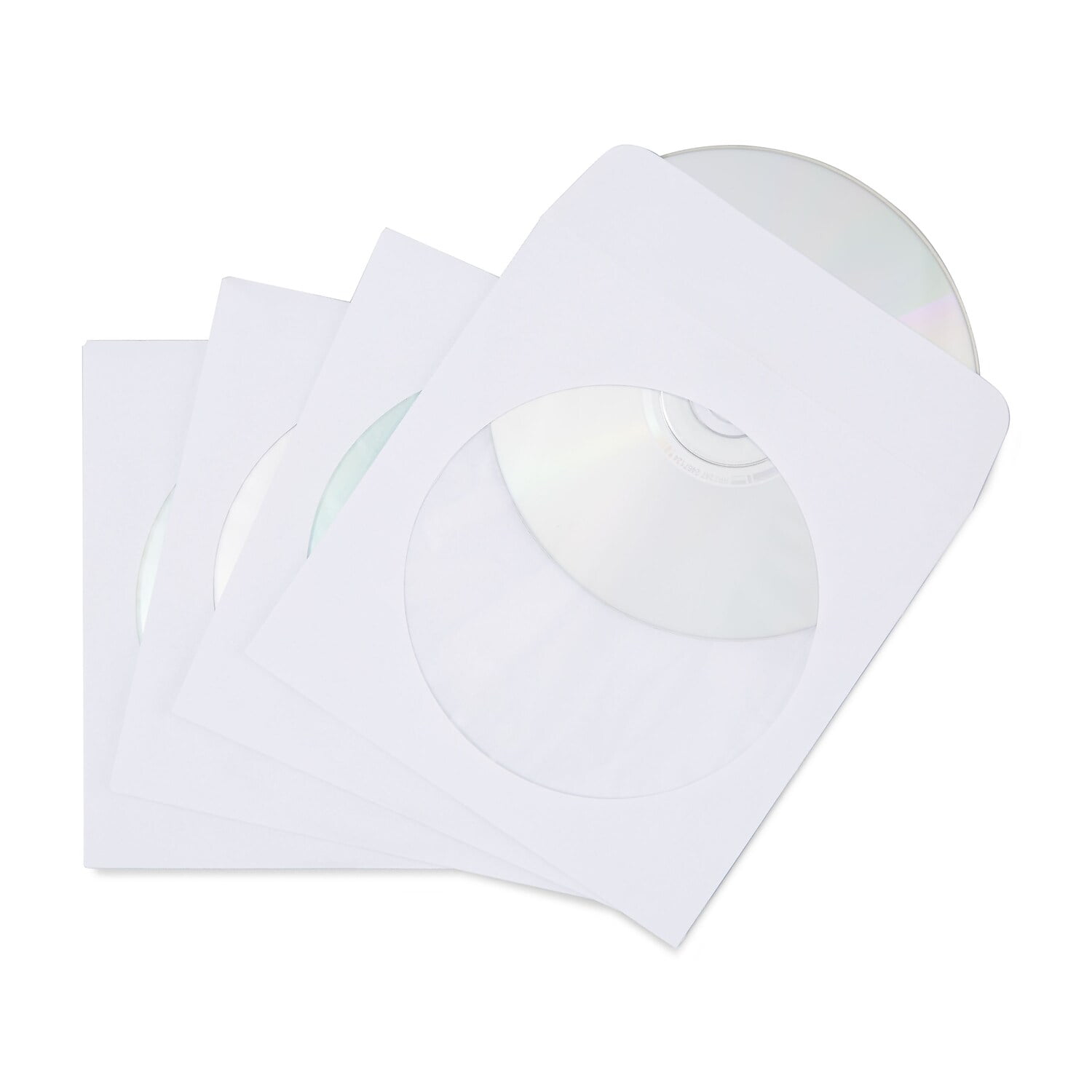 Staples Paper Cd/dvd Sleeves White 50/pack 1981441 for sale online