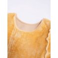 thumbnail image 5 of TiaoBug Kids Girls Gymnastics Bottoming Suit Long Sleeve Fleece-Lined Dance Tops with Leggings Set B Nude 12-24 Months, 5 of 7