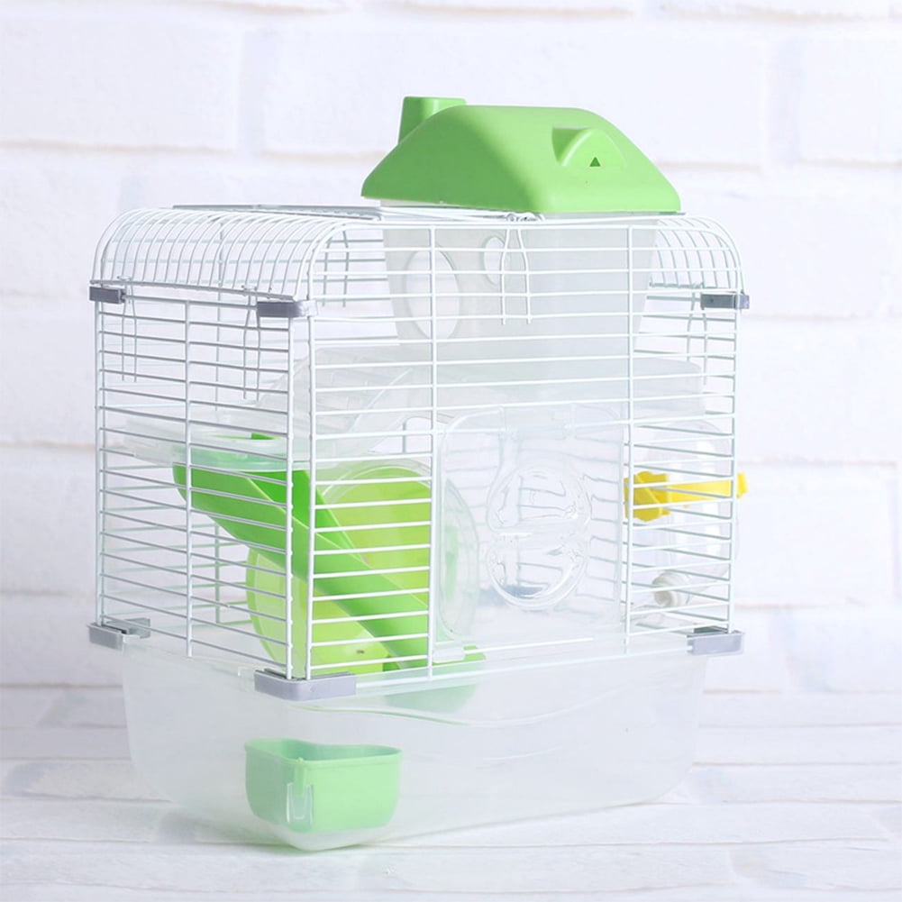 Crystal Pet Cage Hamster Cottage Double Layer House for Hamster Golden