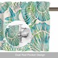 thumbnail image 6 of Retro Green Seashells Starfish Corals Valances for Windows,Kitchen Valance Rod Pocket Short Curtain, Underwater World Valance Curtain Window Valances for Bedroom Bathroom Living Room 60x18in, 6 of 9
