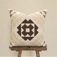 thumbnail image 2 of Decorative Throw Pillow Cover, 18” x 18”, Brown and Tan, Bold Southwest Inspired Textural Print on Poly Canvas Creating a Comfortable and Stylish Update for any Living Room, Bed, and Sofa, 2 of 5