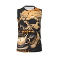 thumbnail image 6 of Lsque Grim Coffee Skull Print Men's Cotton Blend Sleeveless Muscle Shirts (S-3XL)- Moisture Wicking, Odor Protection, UPF 30+,X-Large, 6 of 8